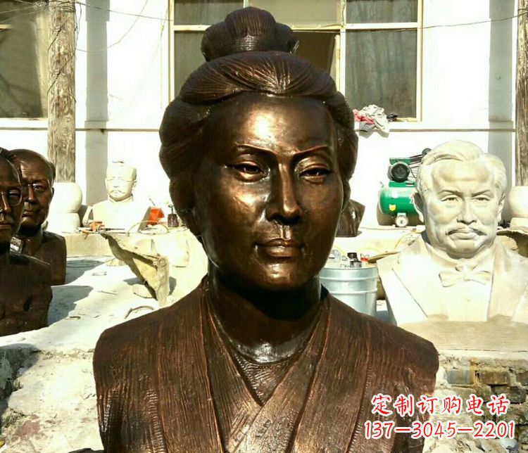 福建传承经典，精美雕塑李清照胸像铜雕