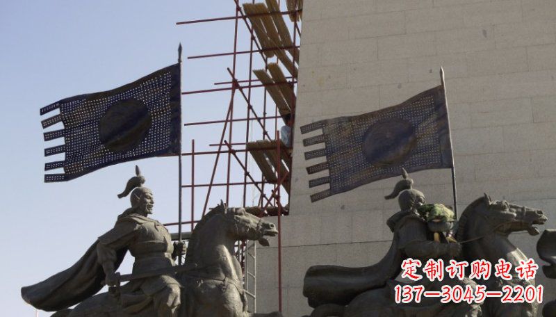 福建古代将军景区铜雕