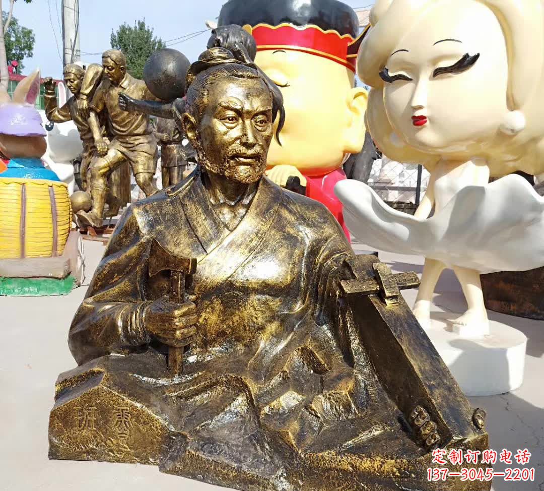 福建古代鲁班铜雕