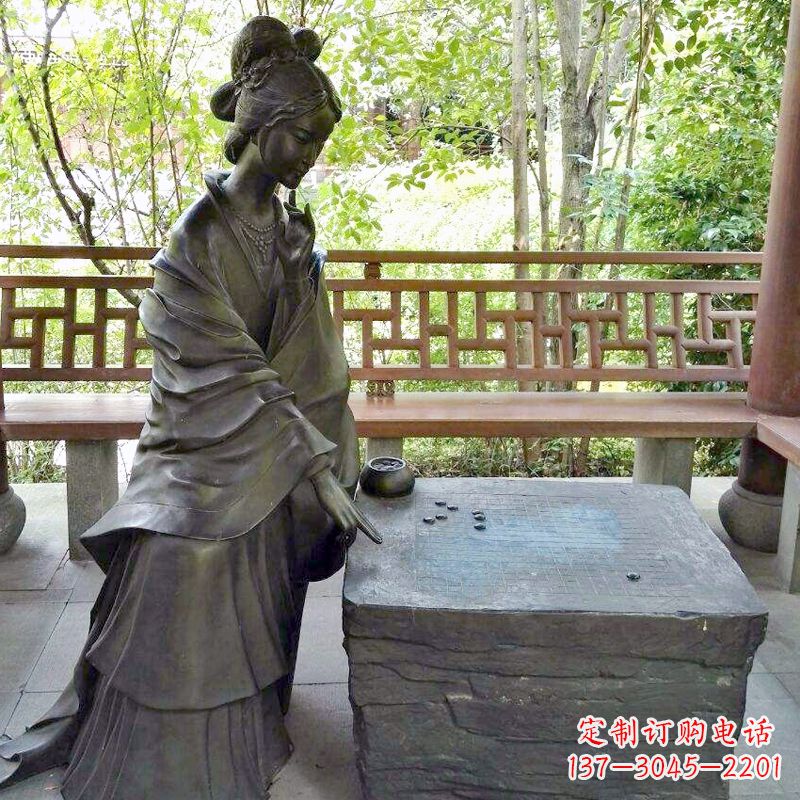 福建艺术精灵西施下棋情景雕塑