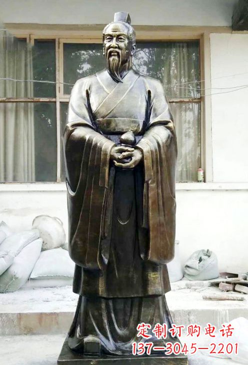 福建精美扁鹊铜像,精雕细琢,展现古典之美