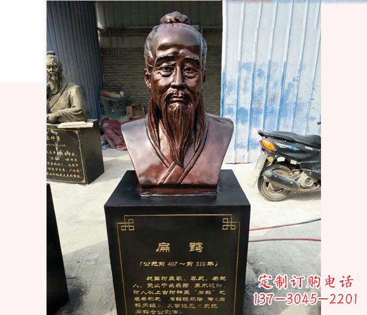 福建铸造古代名医扁鹊胸像,展现生命的传承之美