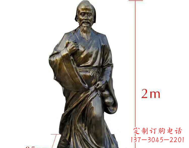 福建以华佗荣耀传承,新世代领雕塑华佗铜雕