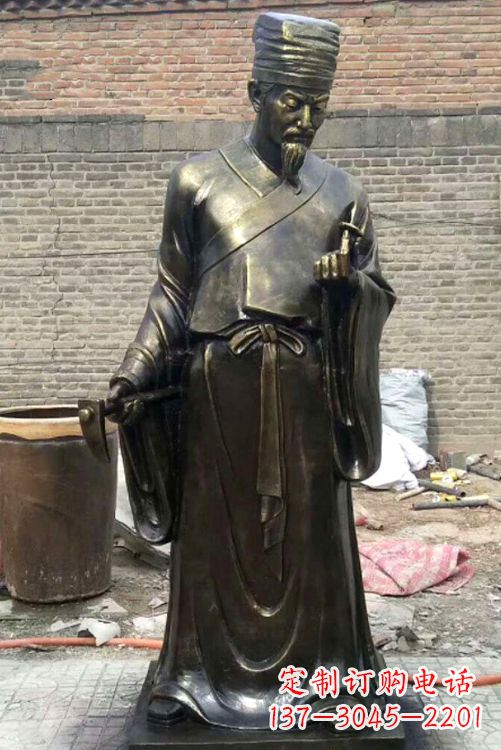 福建中国古典名医李时珍铜雕塑