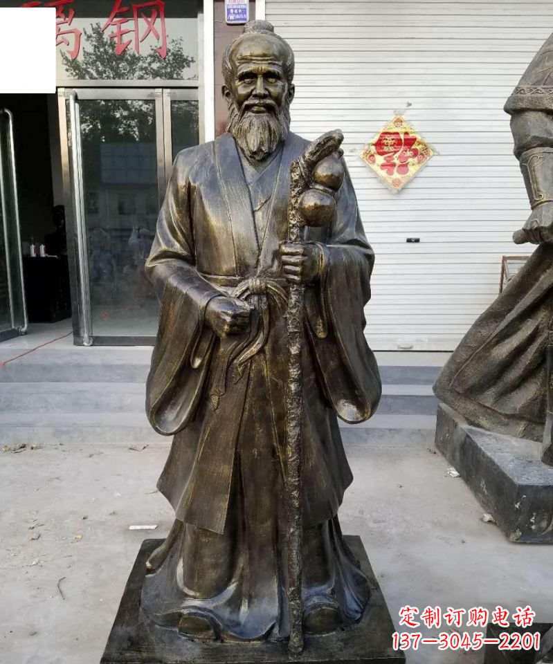 福建珍藏古代名医孙思邈铜雕塑