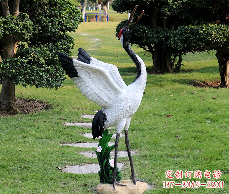 福建古典仙鹤雕塑,融入神秘风语