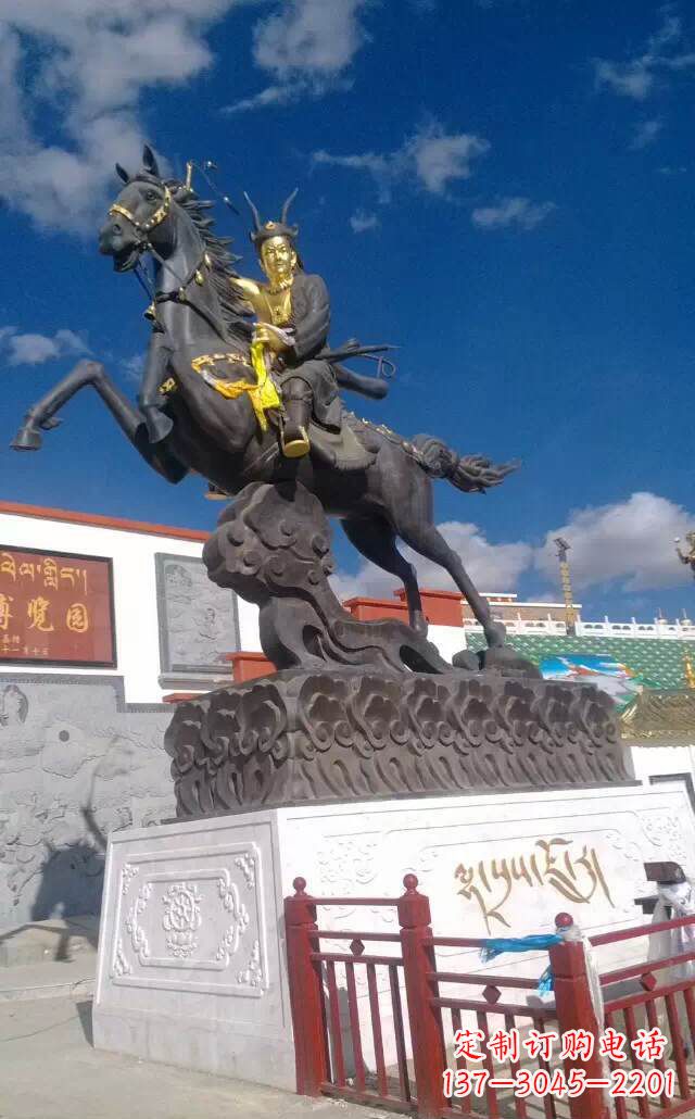 福建古典骑马人物雕塑