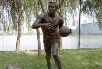 福建公园打篮球人物铜雕塑