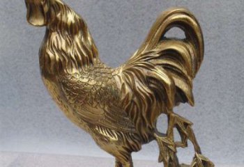 福建经典公鸡铜雕