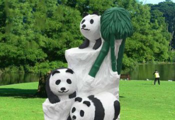 福建公园大熊猫雕塑