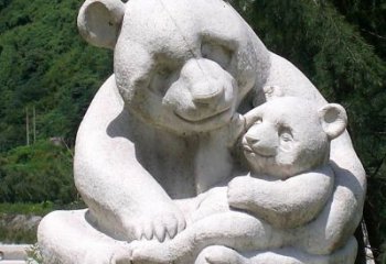 福建公园装饰熊猫石雕