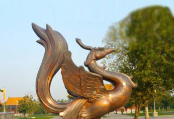 福建纯铜铸造的四灵之朱雀雕塑