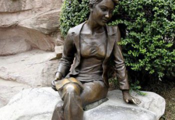 福建中领雕塑精美 静谧 的女人铜雕