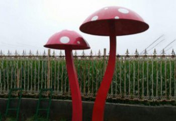 福建精致蘑菇不锈钢雕塑