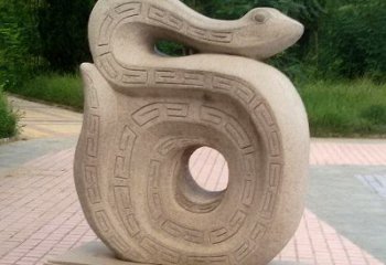 福建砂岩动物蛇雕塑