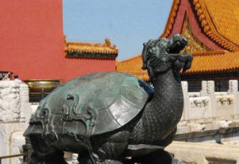 福建精美铜雕龙龟，给你公园独特色彩
