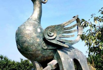 福建公园园林朱雀铜雕景观雕塑