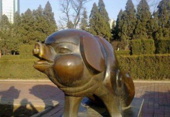 福建定制公园猪铜雕