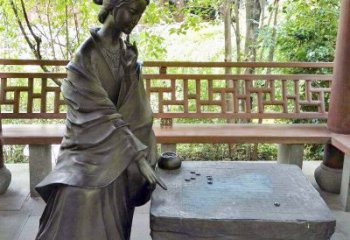 福建艺术精灵西施下棋情景雕塑