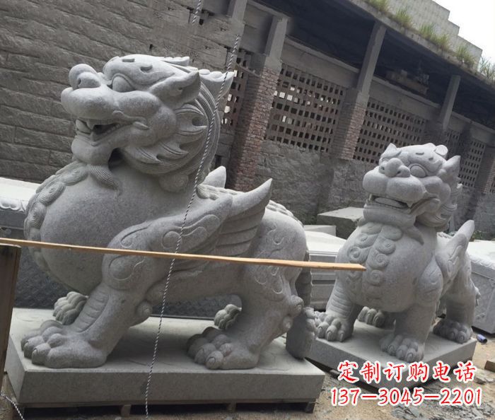 福建中领雕塑–精美的古代神兽大理石貔貅雕塑