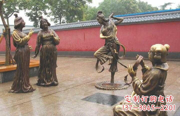 福建古代仕女铜雕
