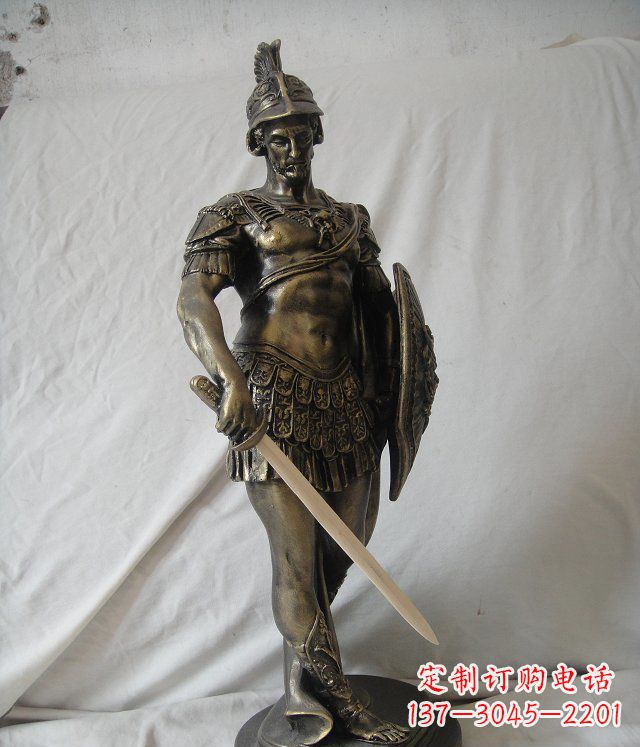福建古罗马风格的玻璃钢战士雕塑