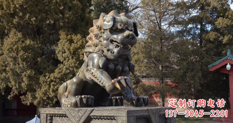 福建故宫青铜狮子雕塑