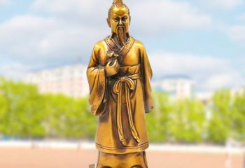福建古代神医纯铜扁鹊雕像
