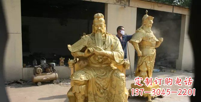 福建关帝武财神铜雕