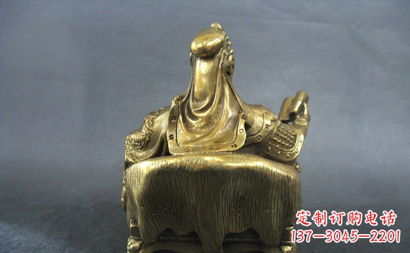 福建关公读春秋武财神铜雕