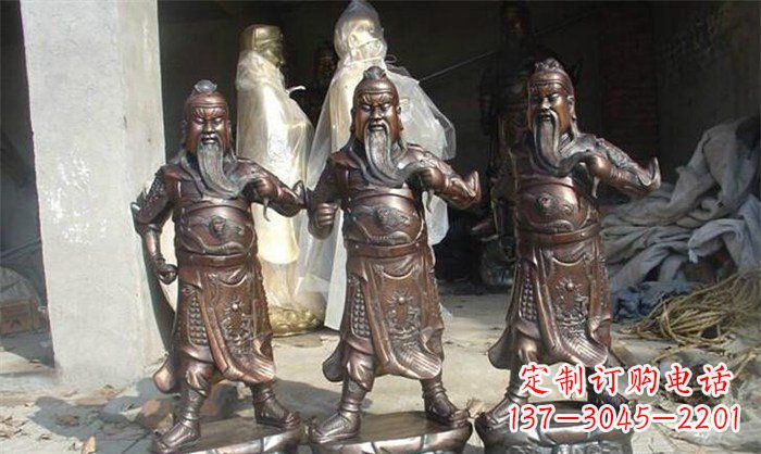 福建精美绝伦的关公铜雕塑