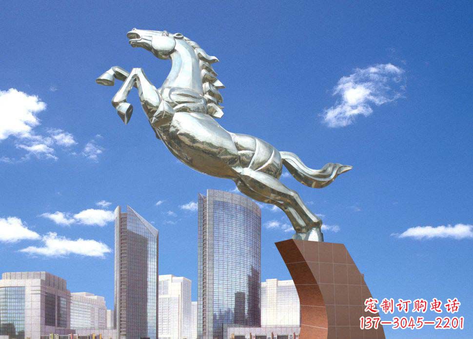福建全新不锈钢奔马雕塑