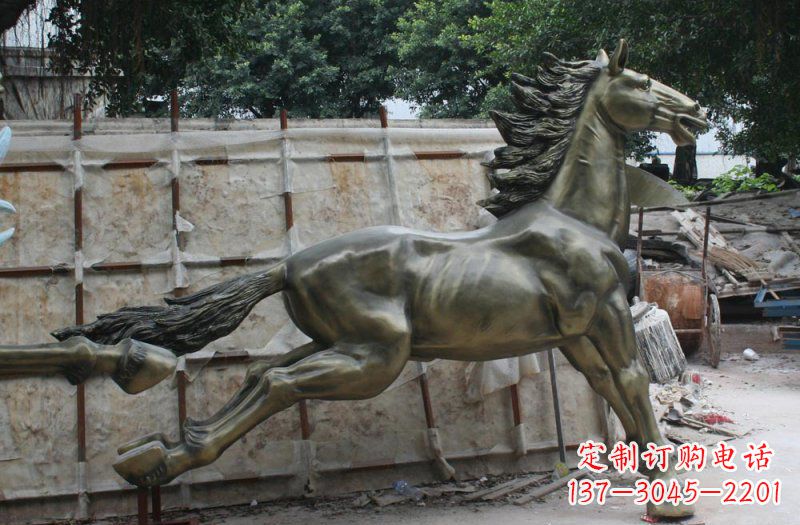 福建广场奔马动物铜雕 (2)