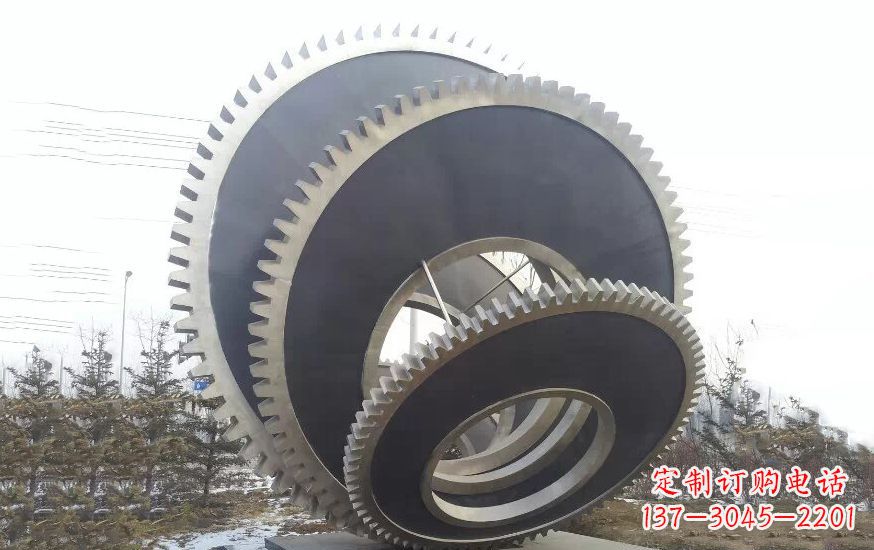 福建广场不锈钢齿轮雕塑22