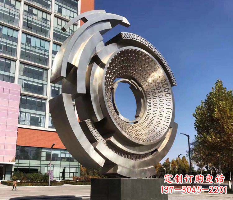 福建广场不锈钢齿轮雕塑1