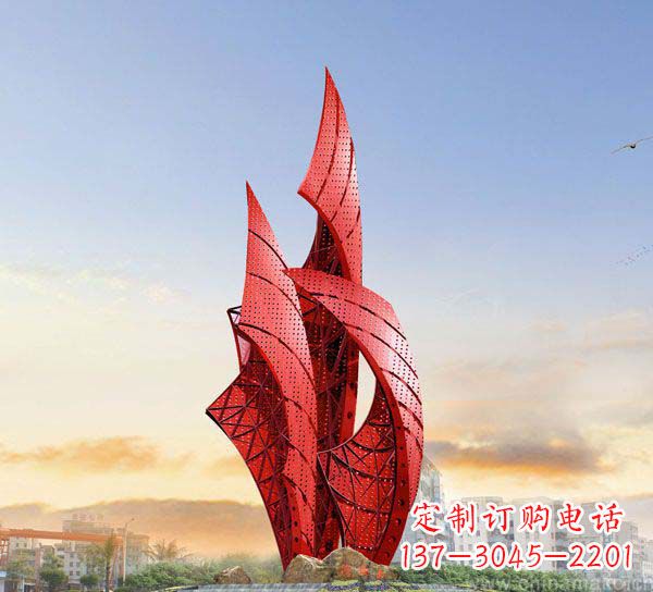 福建不锈钢抽象船帆雕塑