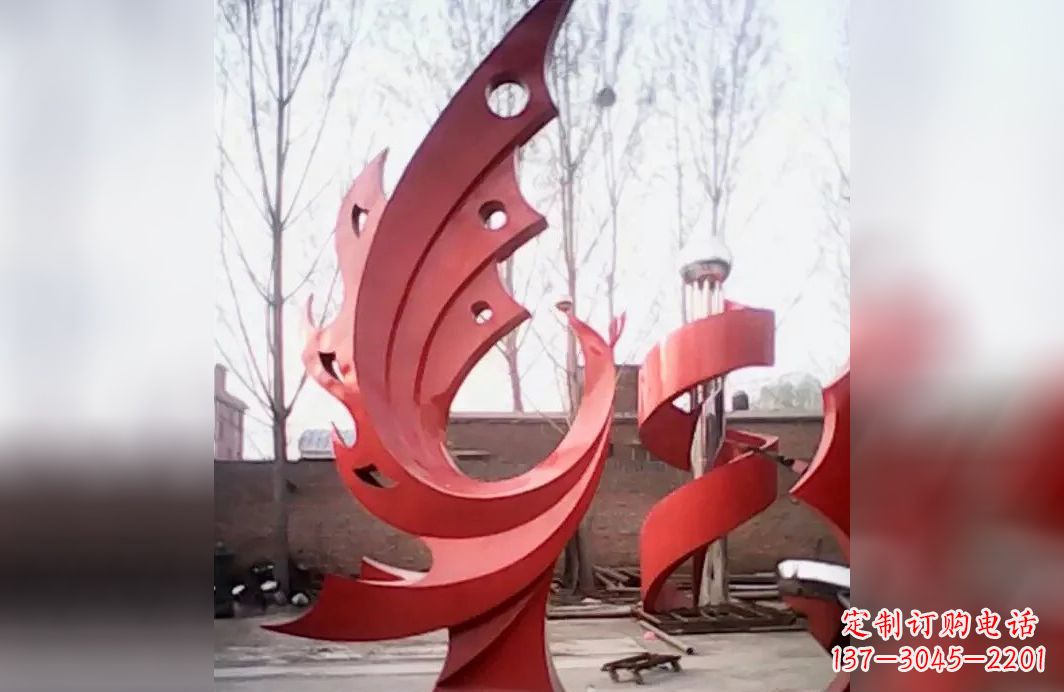 福建中领雕塑凤凰抽象不锈钢雕塑