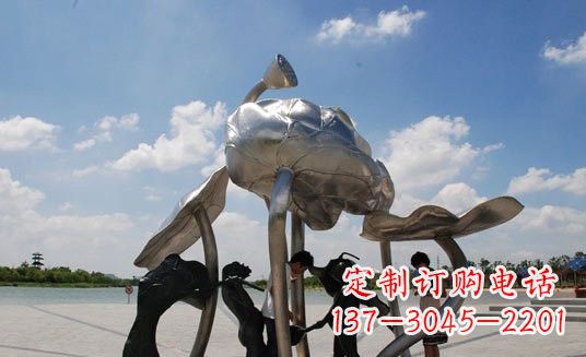 福建不锈钢仿真莲花莲叶雕塑