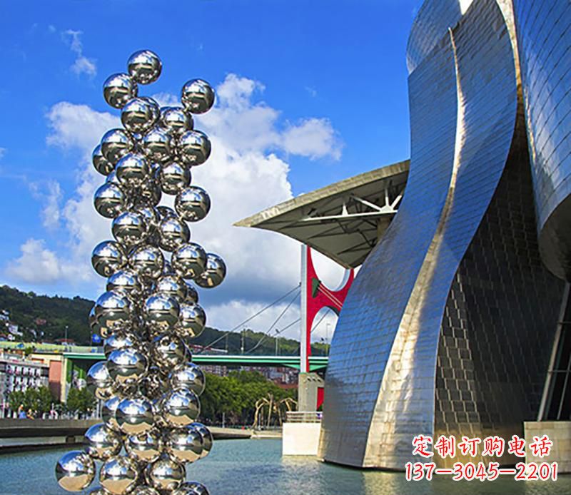 福建高端不锈钢抽象龙柱雕塑