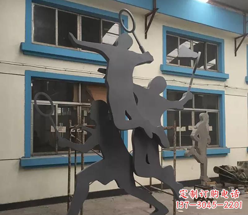 福建不锈钢羽毛球运动雕塑