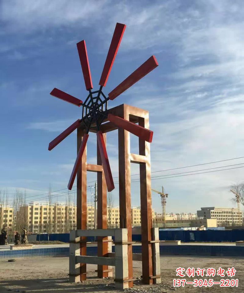 福建优雅的不锈钢风车雕塑