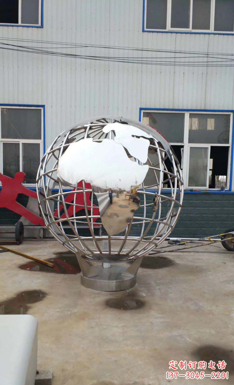 福建中领雕塑制作专业不锈钢地球仪景观雕塑