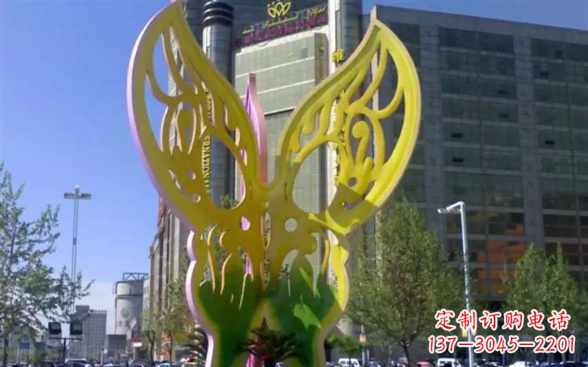 福建广场不锈钢雕刻蝴蝶雕塑