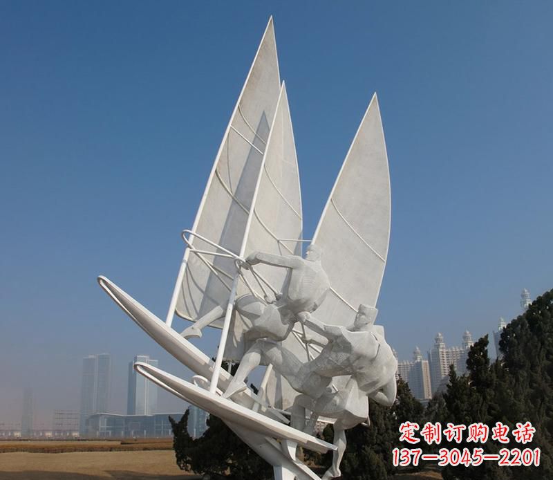 福建不锈钢帆船比赛运动雕塑