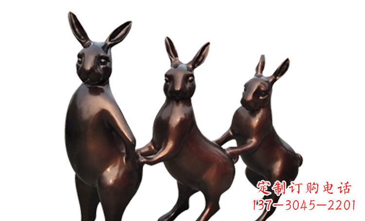 福建天马行空的不锈钢光面兔子雕塑