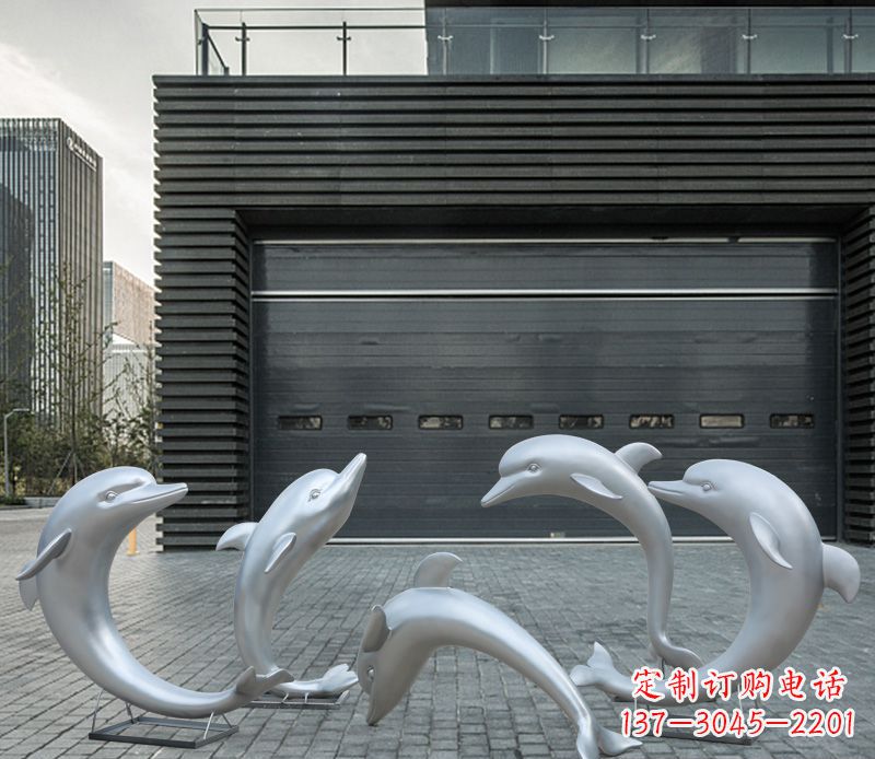 福建中领雕塑出品,令人惊叹的不锈钢海豚雕塑