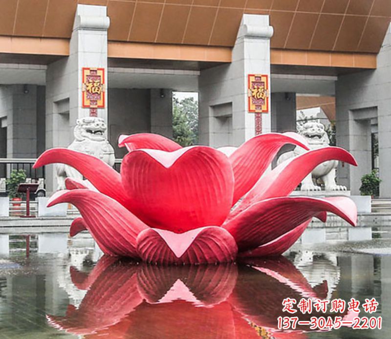 福建完美满足你的不锈钢荷花雕塑
