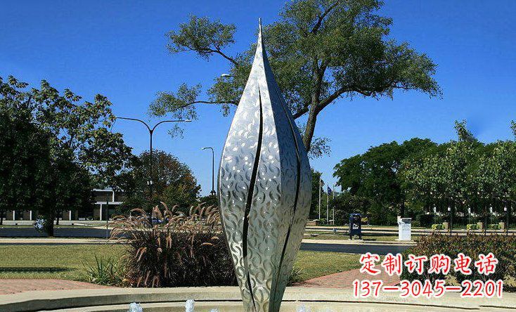福建锦绣花骨朵不锈钢喷泉雕塑
