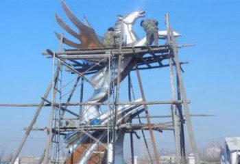 福建不锈钢飞马雕塑，给广场一个灵动之美