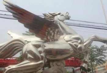 福建流畅优美的不锈钢飞马雕塑